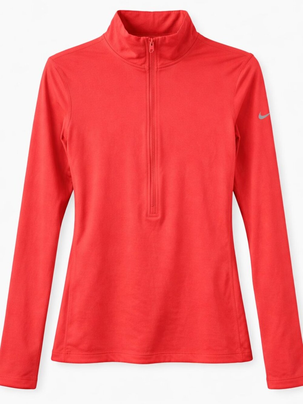 Nike Women's Long Sleeve Lightweight Zip-Up Jacket Size Small, Bright Orange/Red